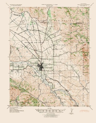 Picture of HOLLISTER CALIFORNIA QUAD - USGS 1940