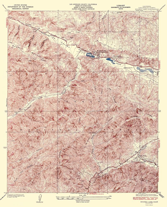 Picture of HUGHES LAKE CALIFORNIA QUAD - USGS 1937