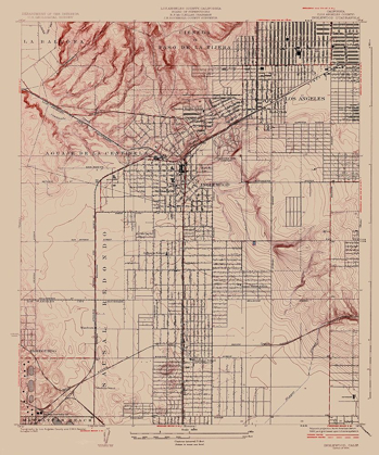 Picture of INGLEWOOD CALIFORNIA QUAD - USGS 1924