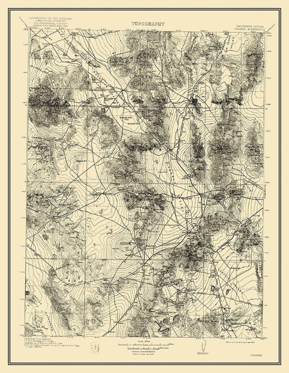 Picture of IVANPAH CALIFORNIA NEVADA QUAD - USGS 1912