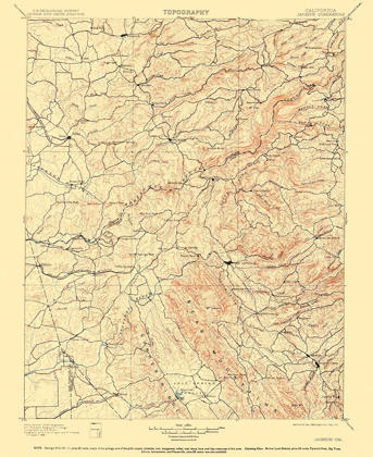 Picture of JACKSON CALIFORNIA QUAD - USGS 1902