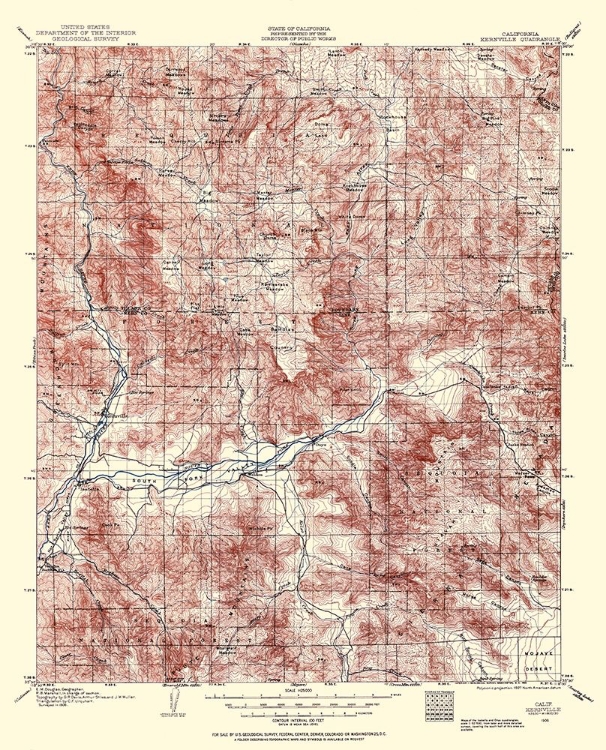 Picture of KERNVILLE CALIFORNIA QUAD - USGS 1906