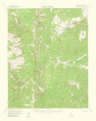 Picture of KERN PEAK CALIFORNIA QUAD - USGS 1963