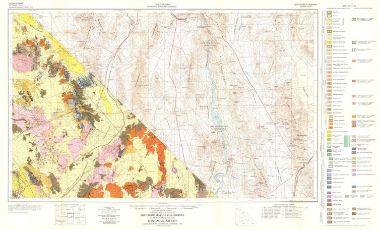 Picture of GEOLOGIC CALIFORNIA KINGMAN SHEET - JENNINGS 1956