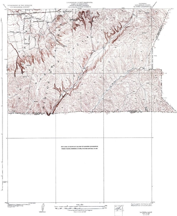 Picture of LA BREA CALIFORNIA QUAD - USGS 1928