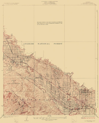 Picture of LA CRESCENTA CALIFORNIA QUAD - USGS 1928