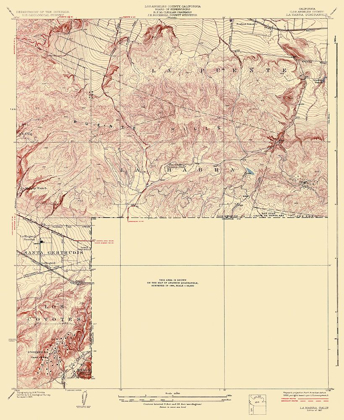 Picture of LA HABRA CALIFORNIA QUAD - USGS 1927