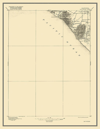 Picture of LAS BOLSAS CALIFORNIA QUAD - USGS 1896