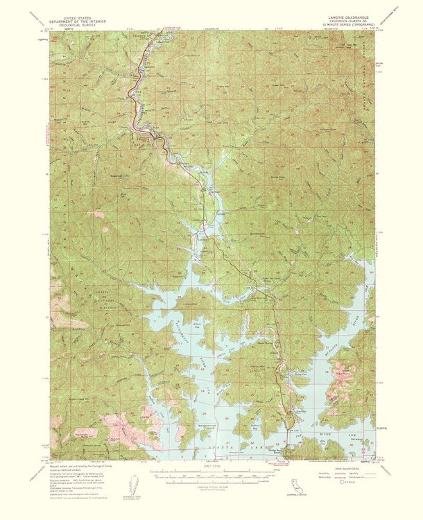 Picture of LAMOINE CALIFORNIA QUAD - USGS 1957