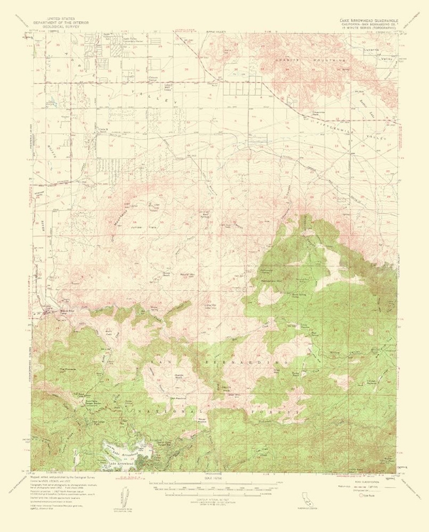 Picture of LAKE ARROWHEAD CALIFORNIA QUAD - USGS 1961