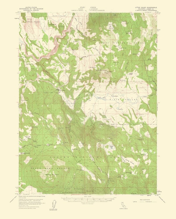 Picture of LITTLE VALLEY CALIFORNIA QUAD - USGS 1959