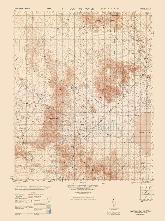 Picture of LANE MOUNTAIN SHEET - US ARMY 1948