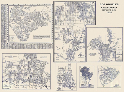 Picture of LOS ANGELES CALIFORNIA STREET INDEX - HILL 1928