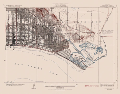 Picture of LONG BEACH CALIFORNIA QUAD - USGS 1925