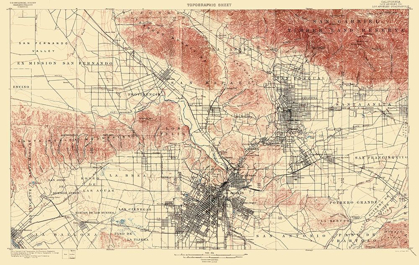 Picture of LOS ANGELES CALIFORNIA QUAD - USGS 1900