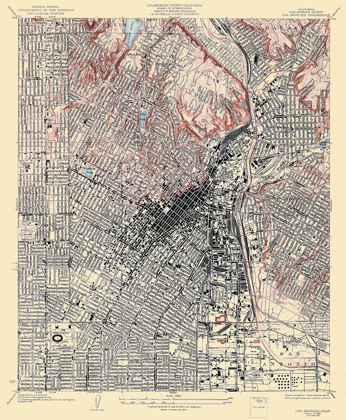 Picture of LOS ANGELES CALIFORNIA QUAD - USGS 1928