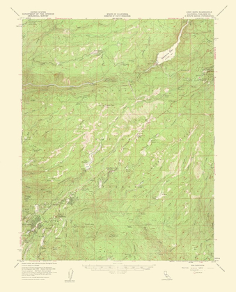Picture of LONG BARN CALIFORNIA QUAD - USGS 1962