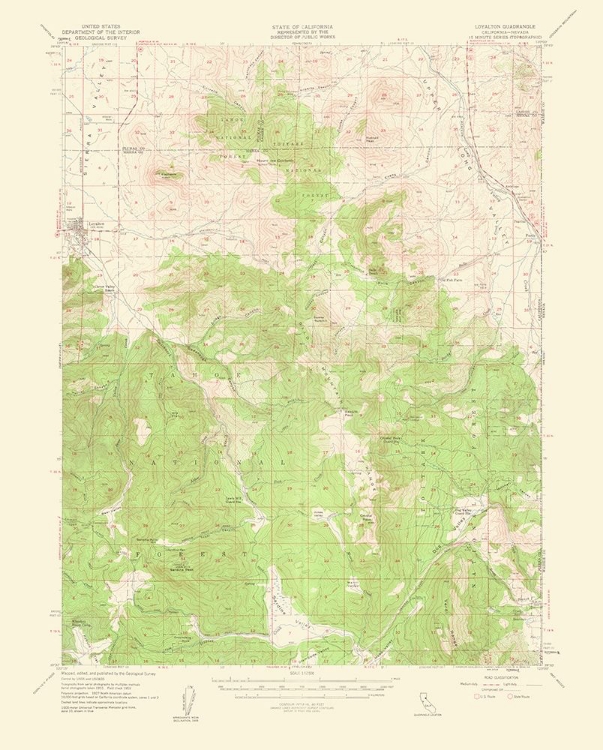 Picture of LOYALTON CALIFORNIA NEVADA QUAD - USGS 1960