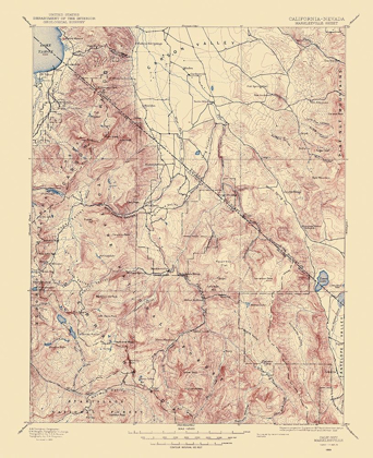 Picture of MARKLEEVILLE CALIFORNIA NEVADA SHEET - USGS 1889