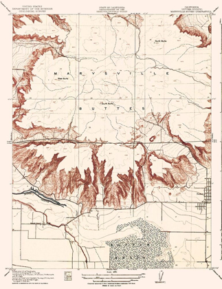 Picture of MARYSVILLE BUTTES CALIFORNIA QUAD - USGS 1912