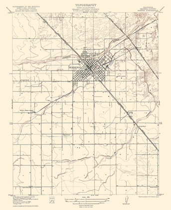 Picture of MADERA CALIFORNIA QUAD - USGS 1922