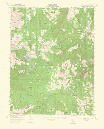 Picture of MARKLEEVILLE CALIFORNIA QUAD - USGS 1964