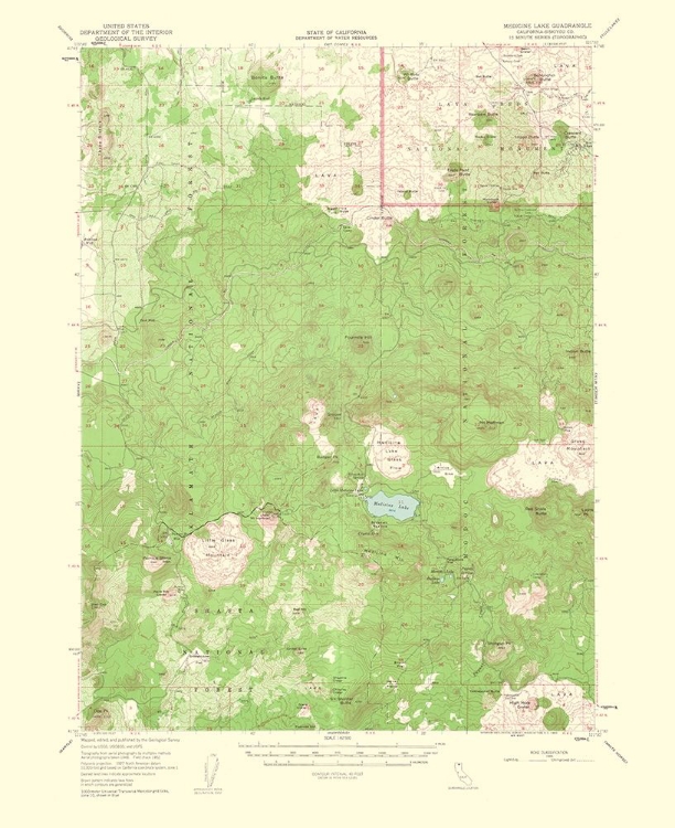 Picture of MEDICINE LAKE CALIFORNIA QUAD - USGS 1953