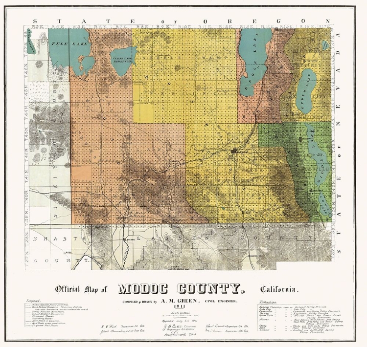 Picture of MODOC CALIFORNIA - GREEN 1911