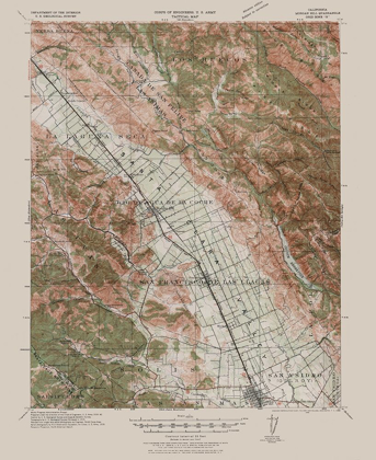 Picture of MORGAN HILL CALIFORNIA QUAD - USGS 1940