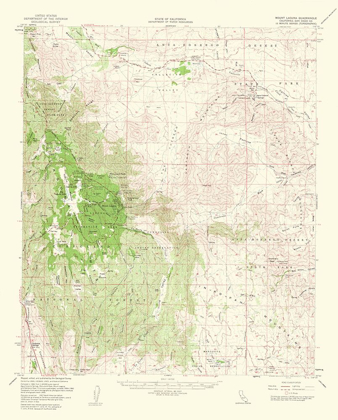 Picture of MT LAGUNA CALIFORNIA QUAD - USGS 1953