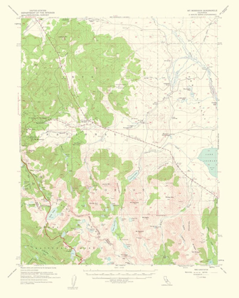 Picture of MT MORRISON CALIFORNIA QUAD - USGS 1963