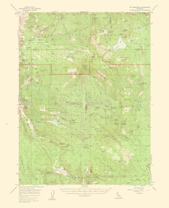 Picture of MT HARKNESS CALIFORNIA QUAD - USGS 1953