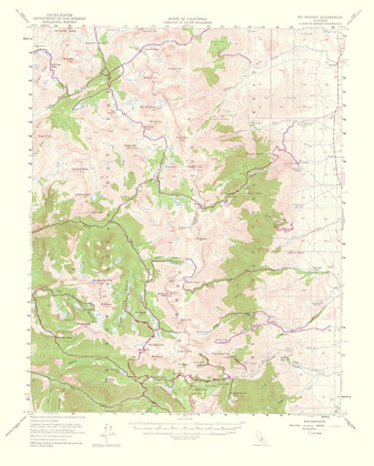 Picture of MT PINCHOT CALIFORNIA QUAD - USGS 1953