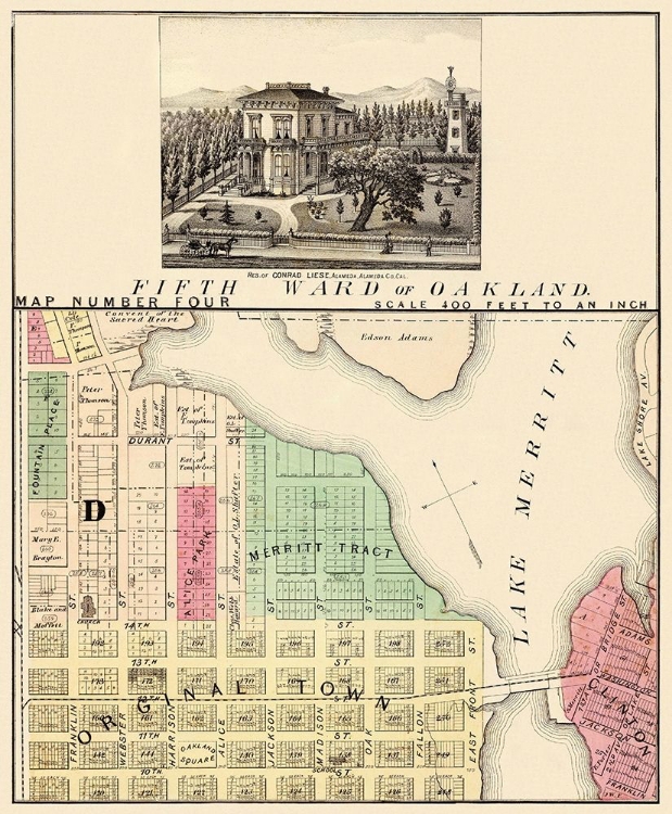 Picture of OAKLAND CALIFORNIA FIFTH WARD - THOMPSON 1878