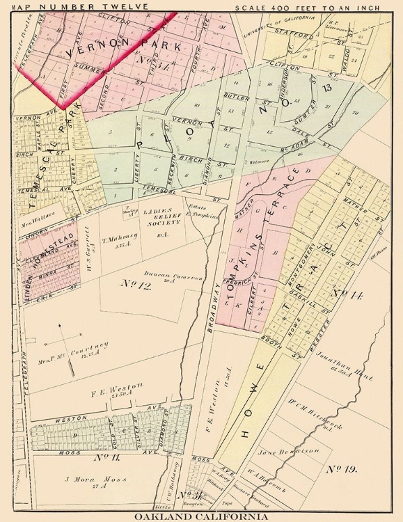 Picture of OAKLAND CALIFORNIA TWELVETH WARD - THOMPSON 1878