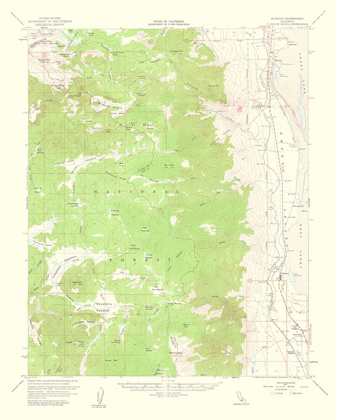 Picture of OLANCHA CALIFORNIA QUAD - USGS 1963