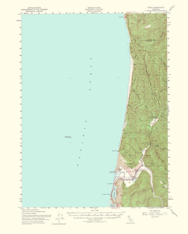 Picture of ORICK CALIFORNIA QUAD - USGS 1954