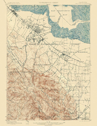 Picture of PALO ALTO CALIFORNIA QUAD - USGS 1899