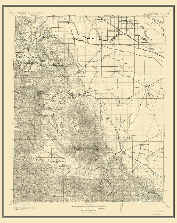 Picture of PANOCHE CALIFORNIA QUAD - USGS 1913