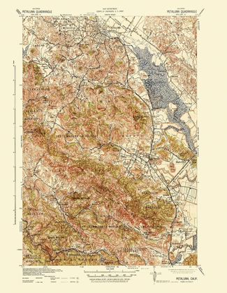 Picture of PETALUMA CALIFORNIA QUAD - USGS 1942