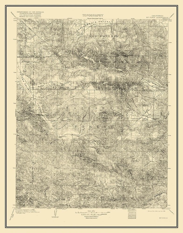 Picture of MT PINOS CALIFORNIA QUAD - USGS 1903