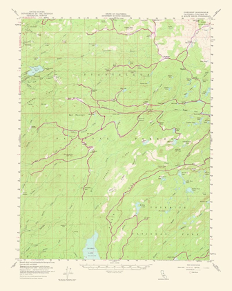 Picture of PINECREST CALIFORNIA QUAD - USGS 1964