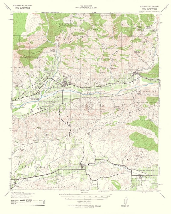 Picture of PIRU CALIFORNIA QUAD - USGS 1963