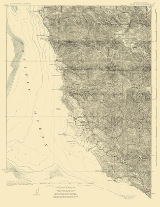 Picture of POINT SUR CALIFORNIA QUAD - USGS 1925