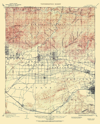 Picture of POMONA CALIFORNIA QUAD - USGS 1953