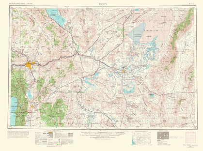 Picture of RENO NEVADA CALIFORNIA QUAD - USGS 1967
