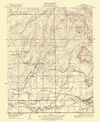 Picture of MT ROUND CALIFORNIA QUAD - USGS 1922