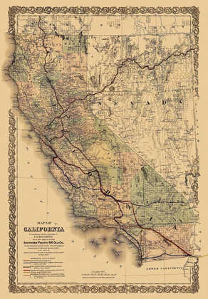 Picture of SOUTHERN PACIFIC RAILROAD - 1876