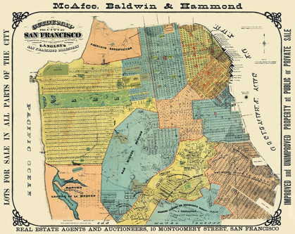 Picture of SAN FRANCISCO CALIFORNIA GUIDEMAP - WILBUR 1890