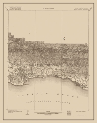 Picture of SANTA BARBARA CALIFORNIA QUAD - USGS 1903